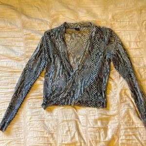 Only Hearts Helena Stuart Snake Skin top